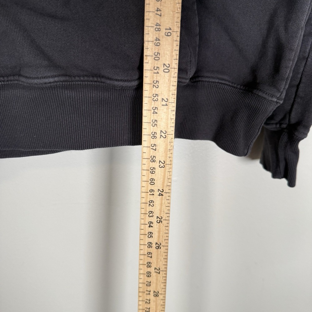 Rowan avery classic terry hoodie womens medium washed black pullover sweatshirt - Picture 5 of 9